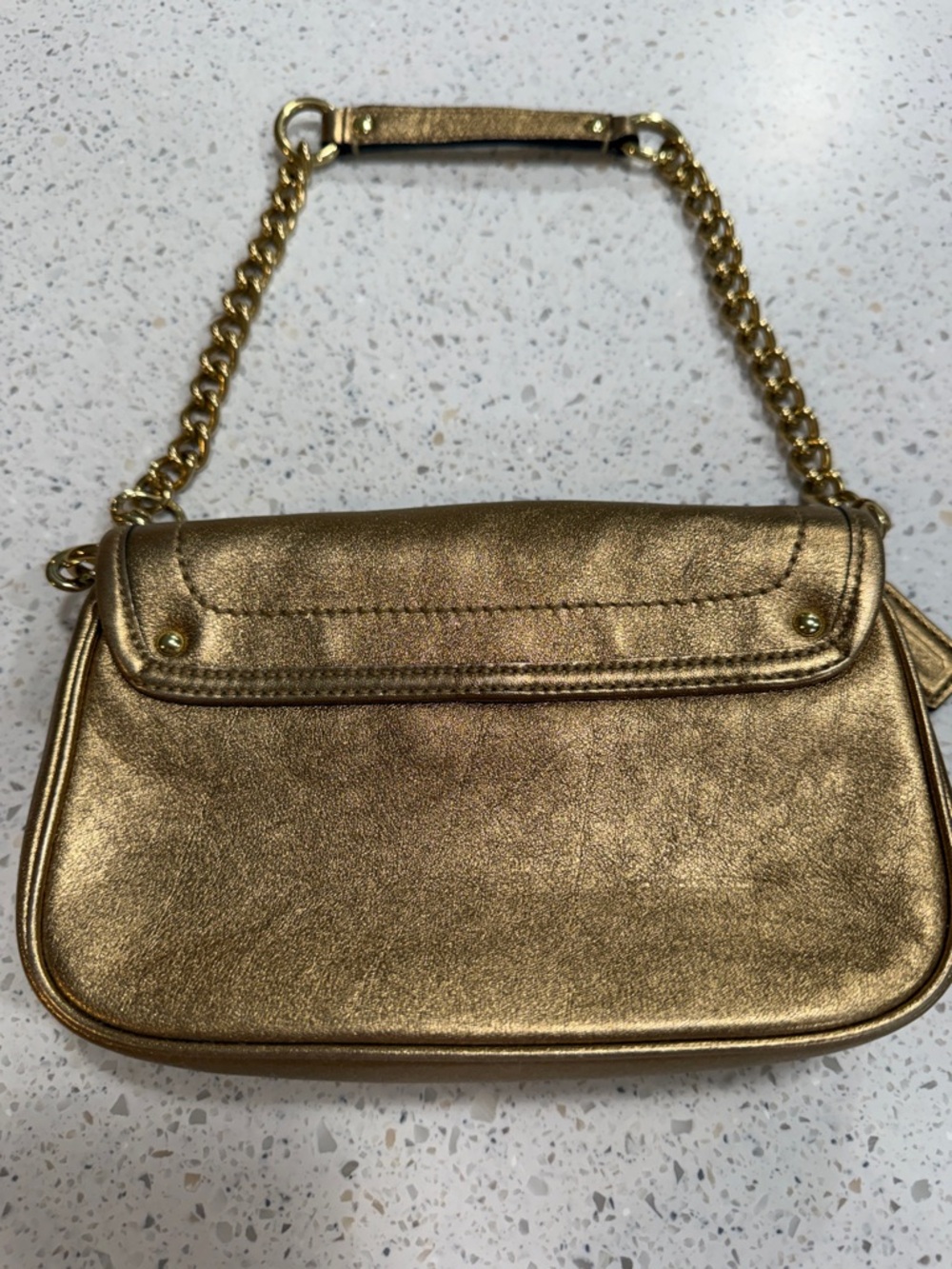 Coach Metallic Gold Mini Chain Shoulder Bag - Picture 2 of 6